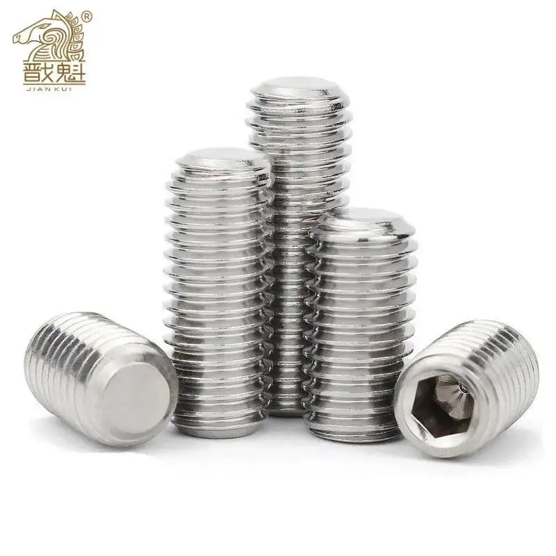 

50/20/10pcs m1.6 M2.5 m3 M4 M5 M6 M8 din913 304 hexagon head stainless steel hexagon socket flat head bolt