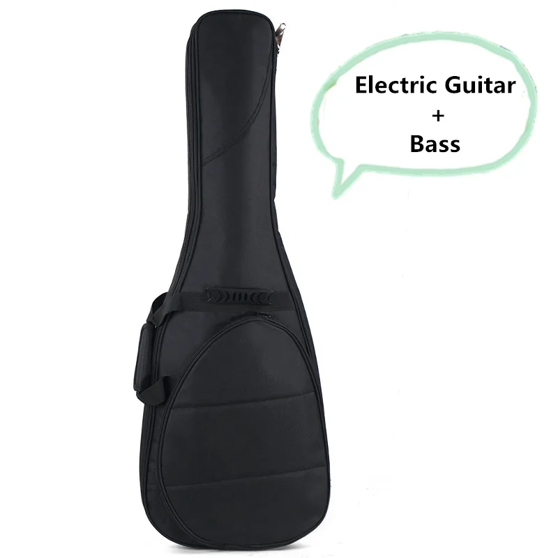 Electric Guitar Case Bass Bag Waterproof Acoustic Folk Guitrra Thicken 16 mm Hard Oxford Cloth Backpack  Accessories Carry Gig