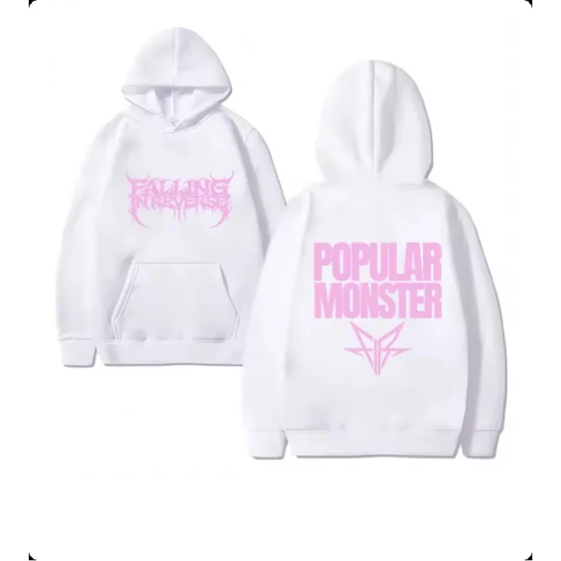 Falling In Reverse Rock Band New Album Popular Monstour Printed Hoodie Unisex Y2K Streetwear Fashion Sweatshirt With Capucha