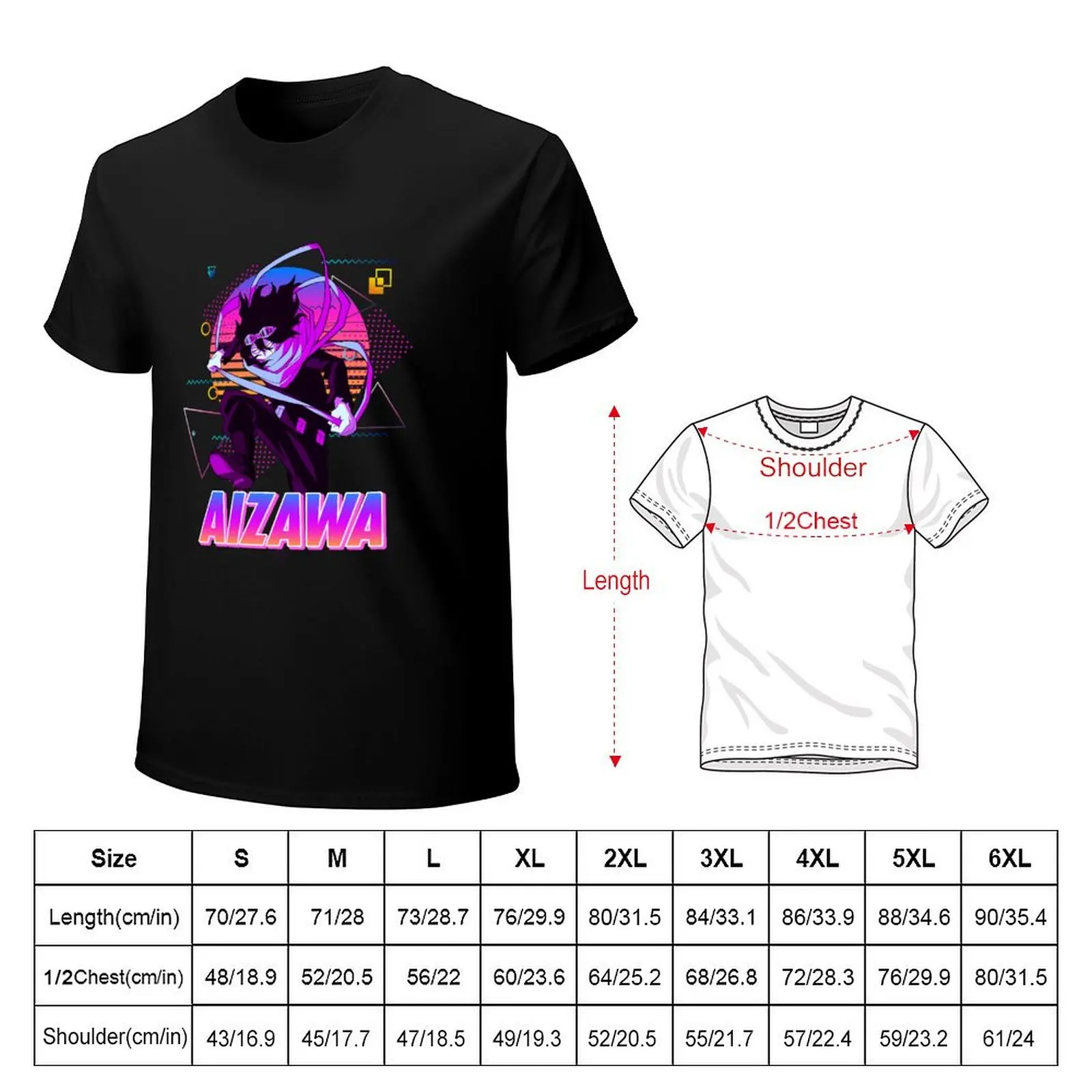 Aizawa Shota - Retro Art T-Shirt custom t-shirts Louboutins funny t shirts for men