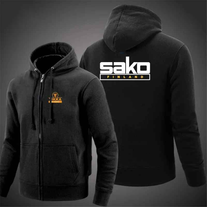 Tikka Door Finland armas de fuego Logo 2025 nueva sudadera con capucha de Color sólido para hombre sudaderas Harajuku con cremallera de manga larga pulóver Tops