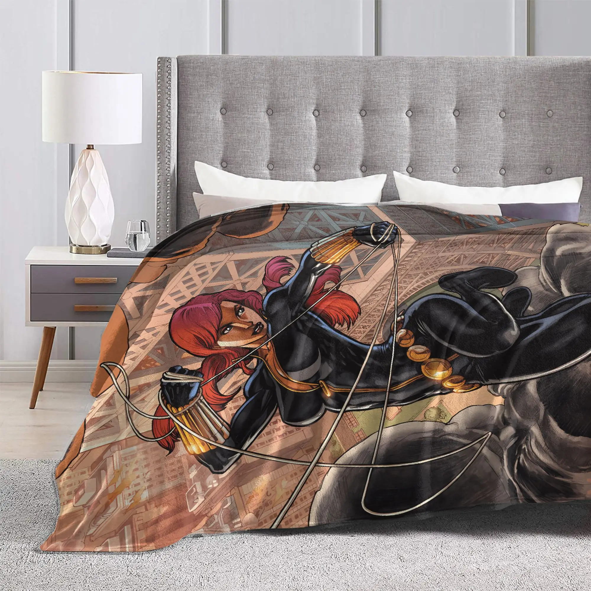 الأرملة السوداء بطانية قطيفة صبي فتاة الفانيلا رمي بطانية للأريكة كرسي سوبر دافئ مخصص لتقوم بها بنفسك جودة المفرش هدية فكرة #3