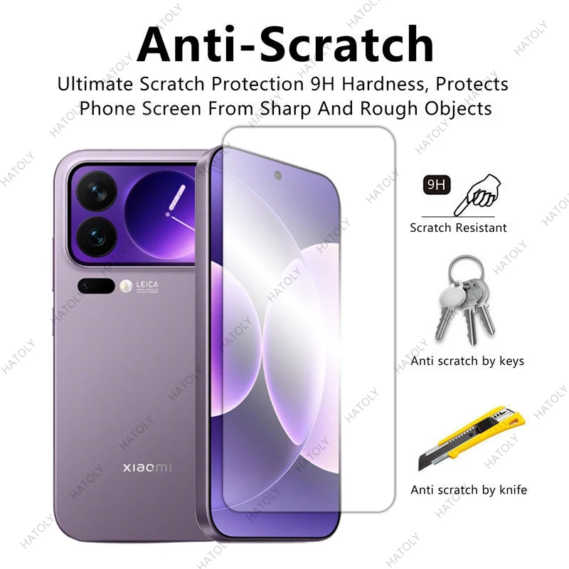 ل Xiaomi 17 برو الزجاج HD واضح طبقة رقيقة واقية 4 قطعة الزجاج المقسى حامي الشاشة ل Xiaomi 17 برو 5G حامي عدسة الكاميرا