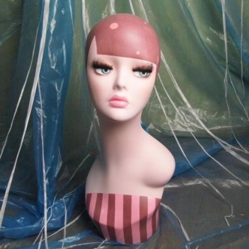 High Quality Fiberglass Vintage Manikin Doll Heads Female Mannequin Dummy Head for Earrings Wigs Hat  Jewelry Display