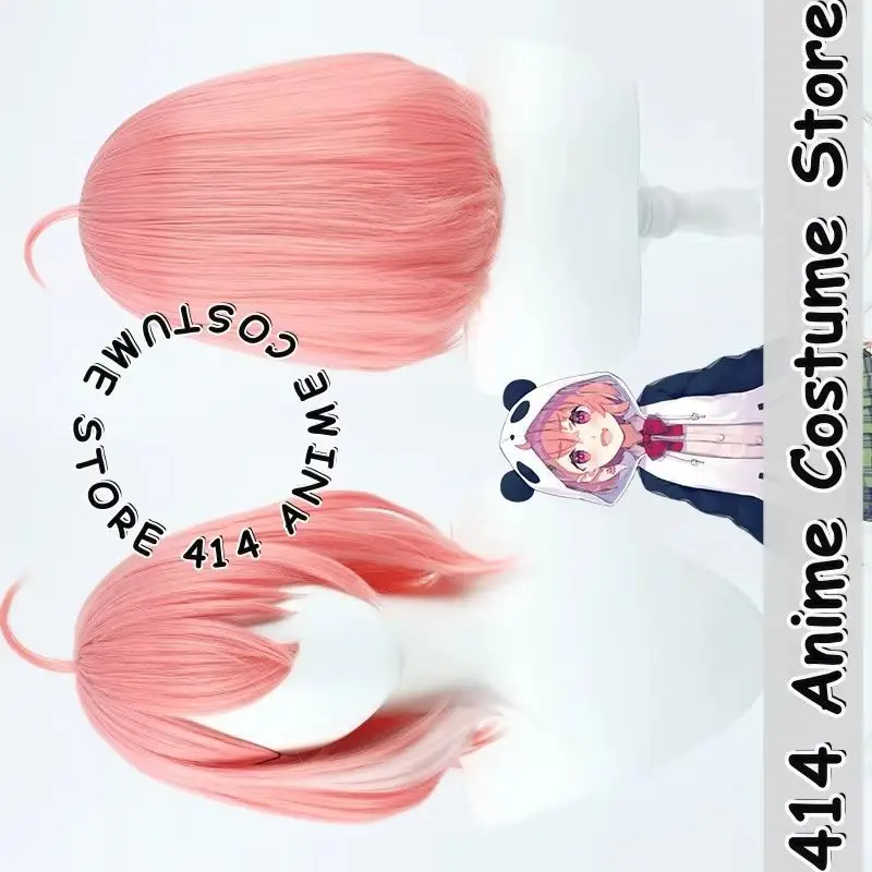 

Парик для косплея игры и аниме Saku Sasaki VTuber, имитация кожи головы, розовые полоски, термостойкое волокно, синтетические волосы