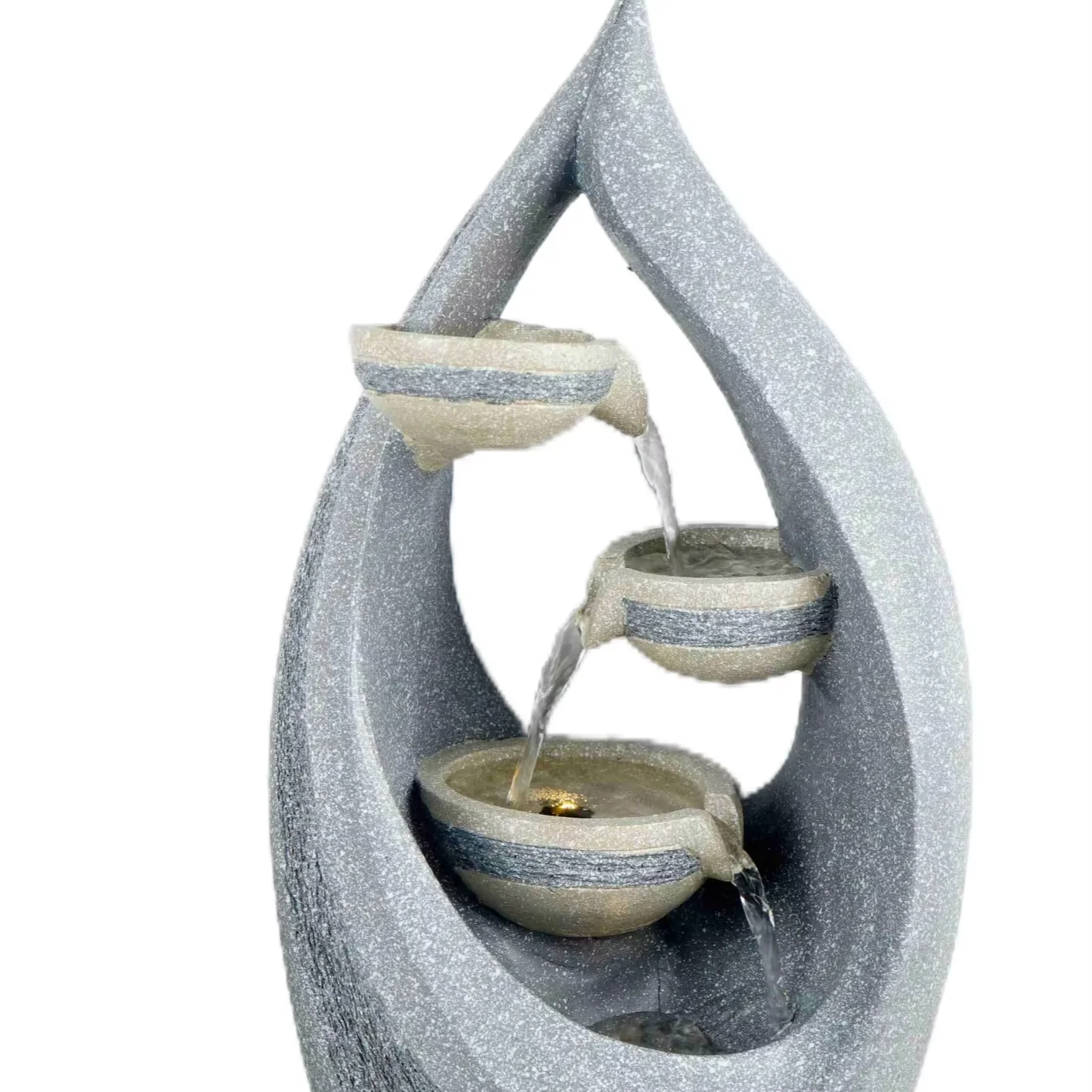 

Outdoor Water Feature With Solar Pump 3 Tier Outdoor Solar Fountain for Garden Pool Landscape Decoration