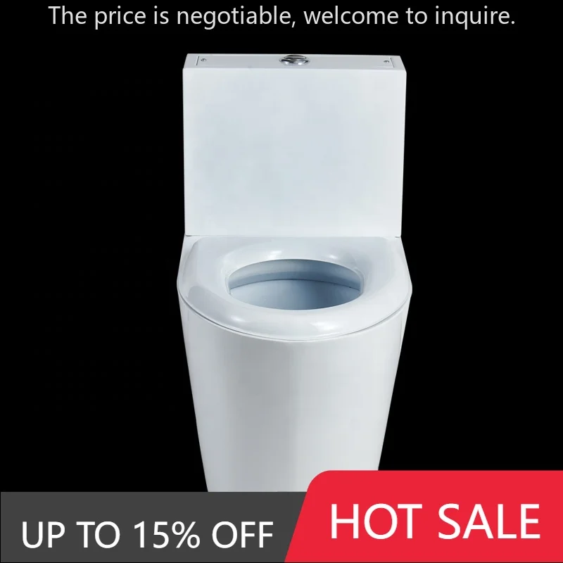 

Commercial Floor Mounted Dual Flush Water Closet Toilet Customized Stainless Steel Poop Toilet Pan For Shopping Center