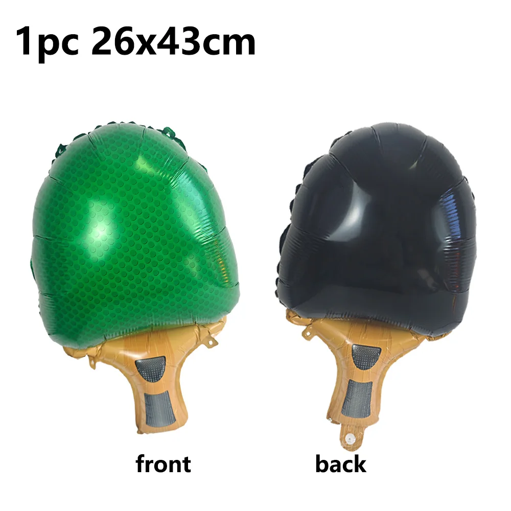 Table Tennis Racket Foil Balloon Multicolor Ping Pong Paddle Balloons with Ping Pong Balls Sports Theme Birthday Party Decor view 3