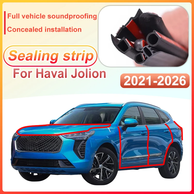Full Set Car Seal Strip Sticker For Haval Jolion Accessories 2026 2021~2025 Door Stripping Ring Center Console Auto Weatherstrip