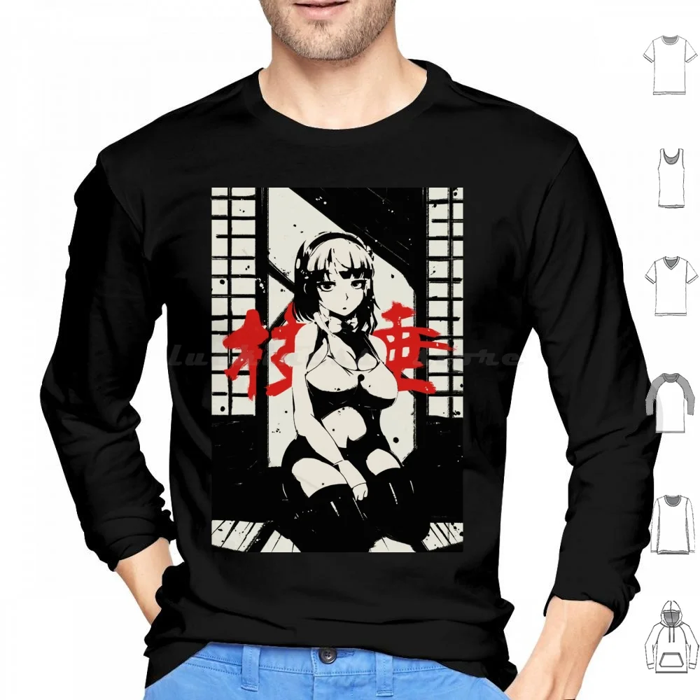 Hotaru Shidare sudaderas con capucha de manga larga Dagashi Kashi Dagashi Kashi Hotaru Shidare Hotaru Shidare tinta japonesa Japón