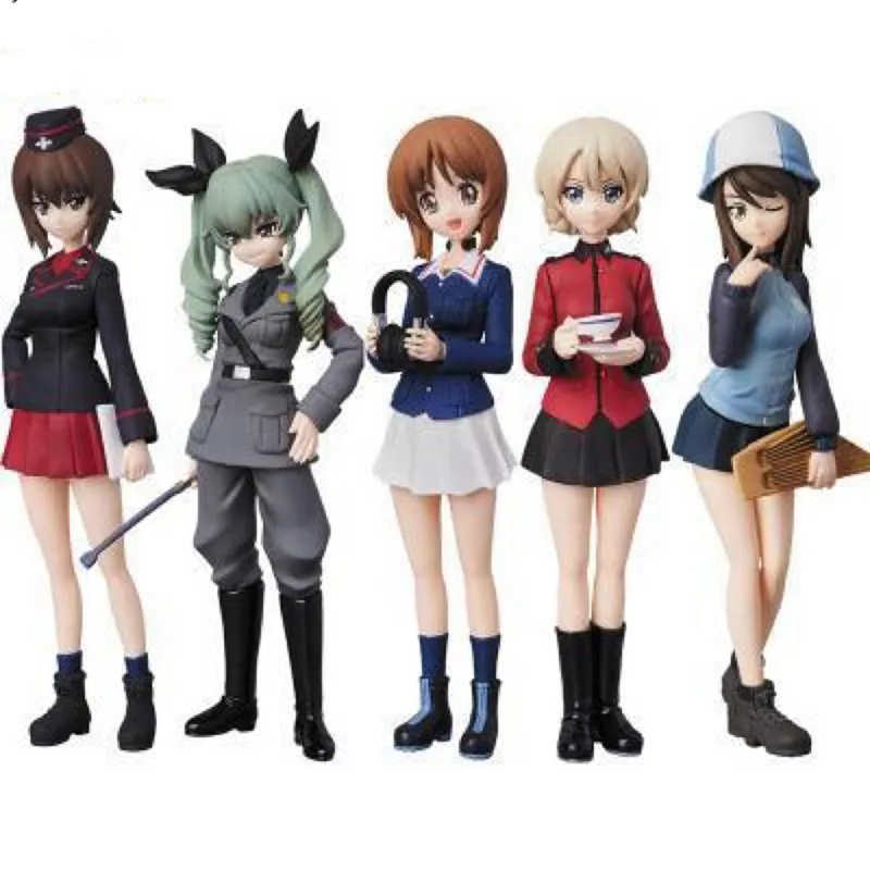 Genuine MEDICOMS TOYS Figure Girls Und Panzer UDF 1/16 Nishizumi Maho Anchovy Nishizumi Miho Mika Doll Desktop Ornament 10cm