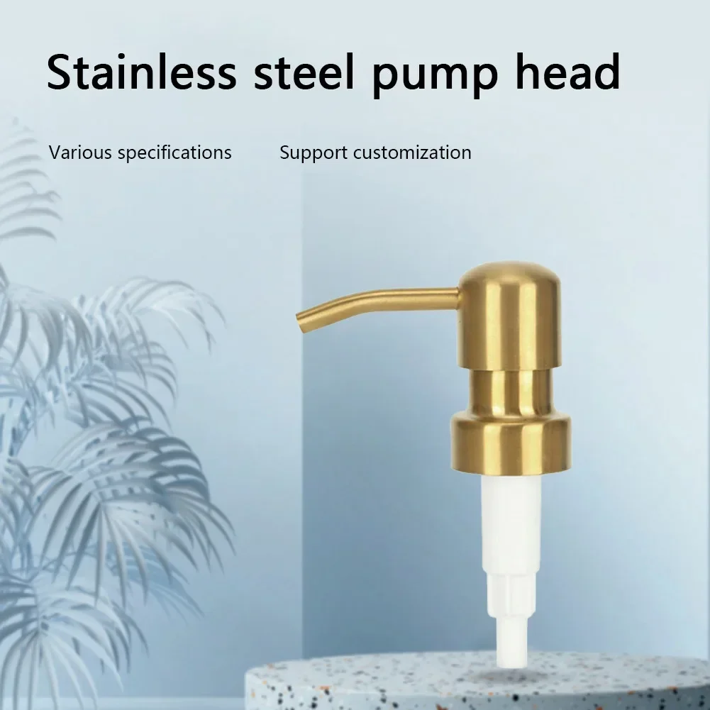 

Stainless Steel Pump Head Push Type Lotion Pump Head Soap Pump Jars Press Nozzle Bathroom Body Soap DIY Dispenser Pump