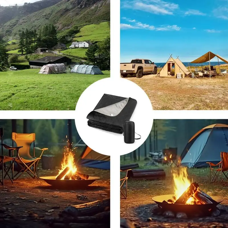 Heated Sleeping Bag Pad USB Power Sleeping Bag Liner 6 Heated Zone Camping Heating Blanket Electric Sleeping Bag Heater Mat Soft