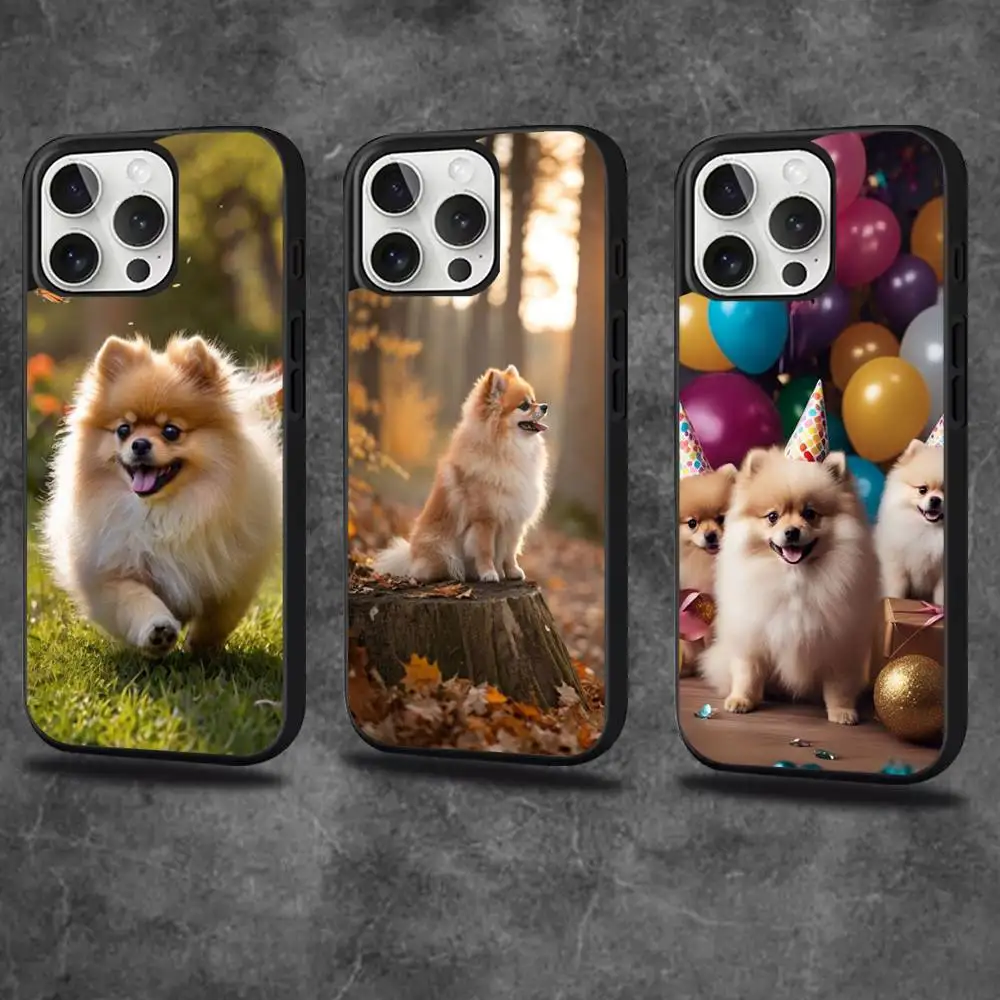 

Pomeranian Dog Cute For iPhone 11,12,13,14,15,16,17,Pro,Max,Plus,Mini,SE4,E Phone Case With Magsafe Wireless