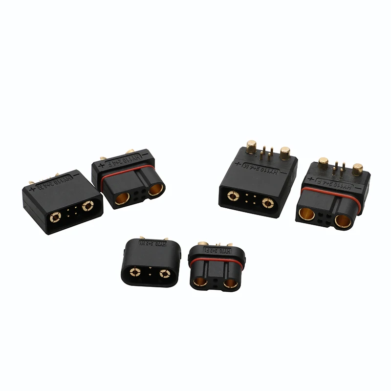 2Pairs Power Connector 2+2 2+4 2+4PW Horizontal Type Male Female Plug Kit Battery Motor Connection Adapter for RC Airplane Model