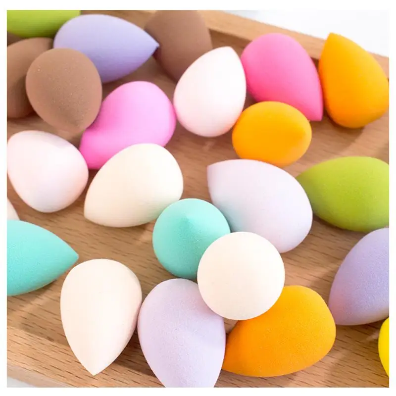 Mini esponja de 9 piezas, esponjas pequeñas para mezclar maquillaje, tamaño mini para base, apto para viajes, maquillaje natural, sin látex