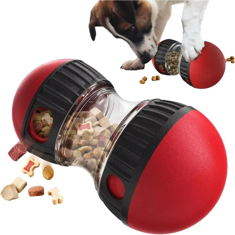 Dog Toy Tumbler Leaky Food Ball Elliptical Track Rolling Ball Slow Feeder Protects Stomach Increase Intelligence Pet Supplies