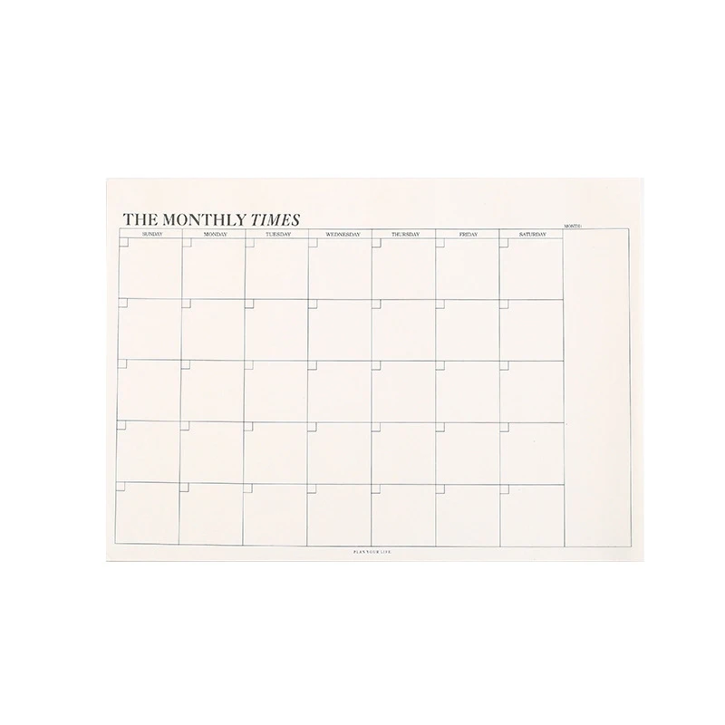 Weekly Planner Monthly Undated Agenda A5 Notebook Schedules Study Planner Stationery Office School Supplies