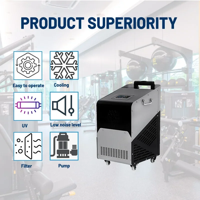 المبيعات الساخنة حمامات الجليد مبرد المياه المبردة تبريد وتدفئة مبردات حمام الثلج الباردة يغرق آلة المبرد 1000L حوض الاستحمام #4