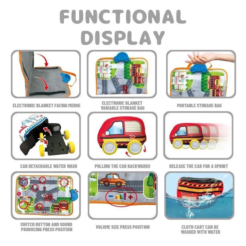 子供のための交通カーペット,早期学習,音楽,電池式,道路,遊び,手と目