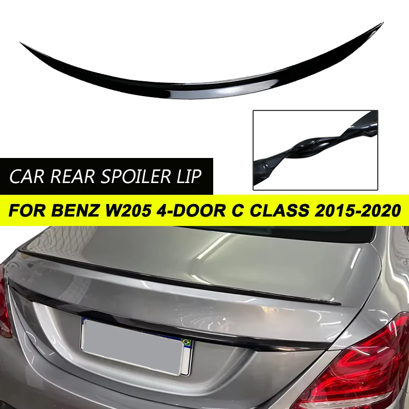 Spoiler traseiro do tronco para Mercedes Benz, acessórios da tampa da bota, W205, 4 portas, C205, 2015-2020, C180, C200, C250, C300, C350, C63, AMG