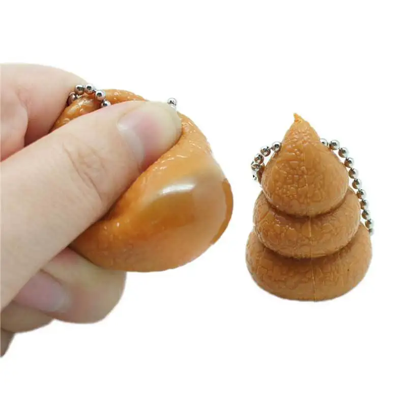 Funtoy Stress Relief Poop Squeeze Toy Creative Funny Squishy Backpack Pendant Keychain Anxiety Relief Sensory Toy For Adult