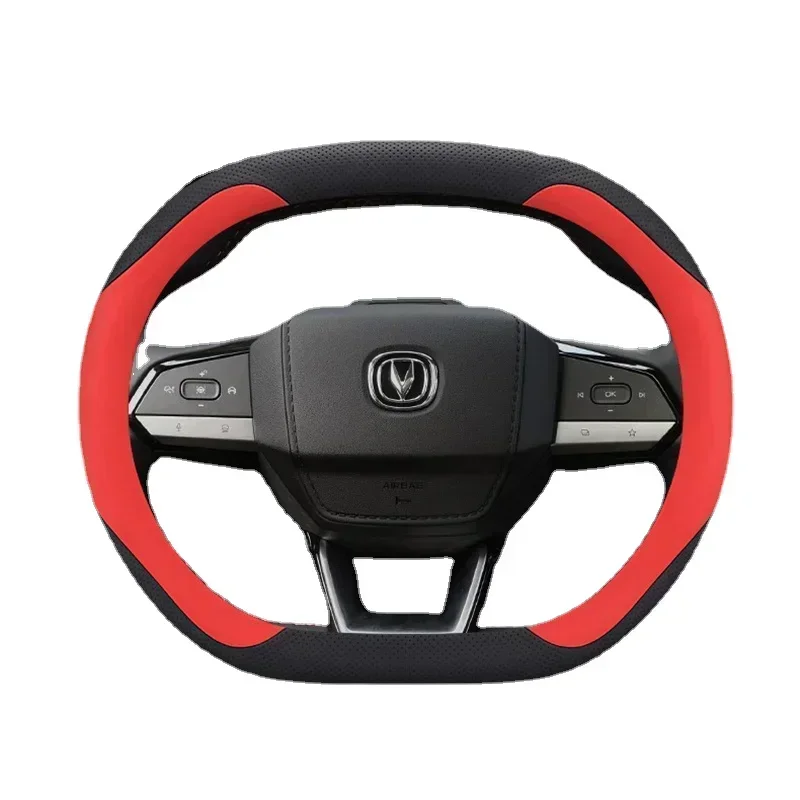 Steering Wheel Cover for Changan CS55 Plus Univ Uni-v High Quality Interior Car Decorative Accessories Genuine Leather Non-slip