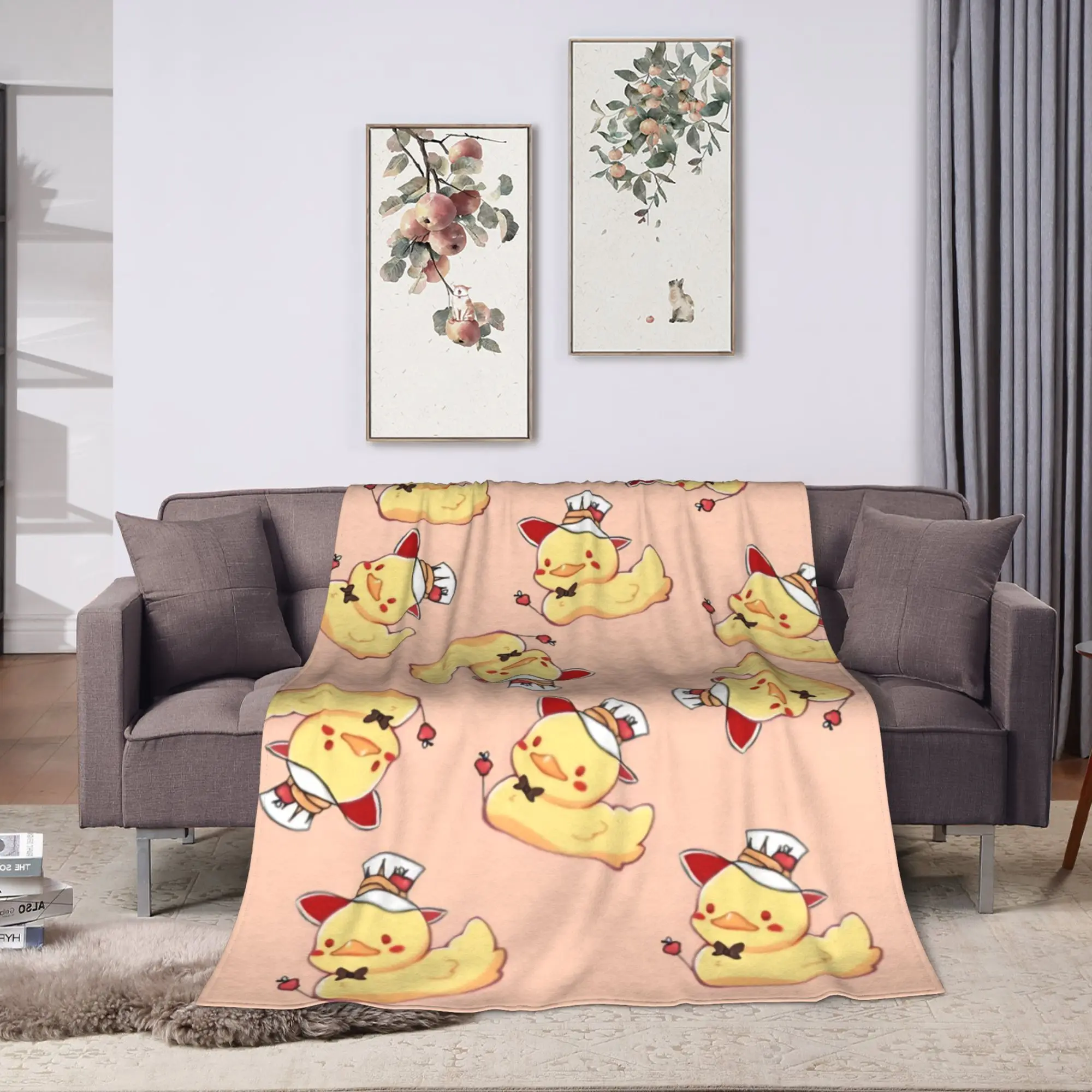 Duck Anime Hazbins Hotels Blankets Fleece Printed  Multi-function Ultra-Soft Throw Blankets for Sofa Car Bedspreads