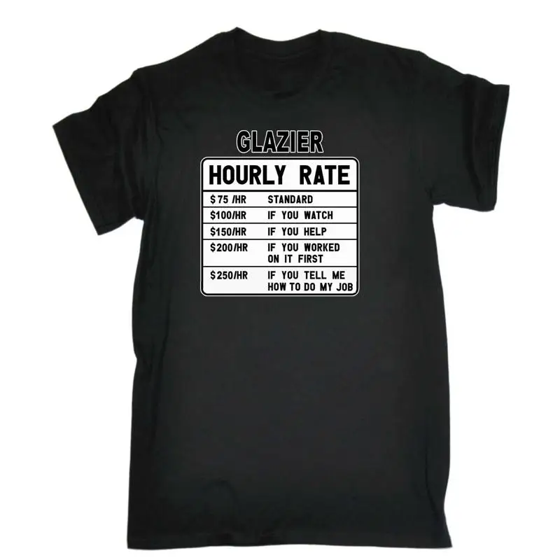 

Glazier Rate Parts Mens Funny Novelty T Shirt Shirtt