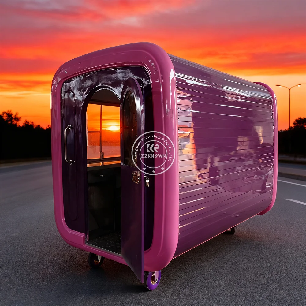 

Street Catering Food Trailer Mobile Kitchen Fully Equipped Hot Dog Cart Snack Ice Cream Fast Food Truck Trailer