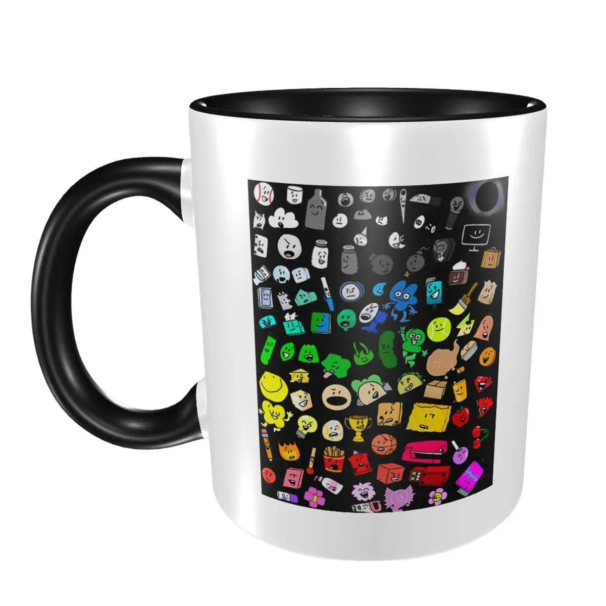 

Classic BFDI Inanimate Insanity All Characters Mug Funny Ceramic Coffee Cups Tea Mugs Milk Cup Drinkware Gift for Woman Man
