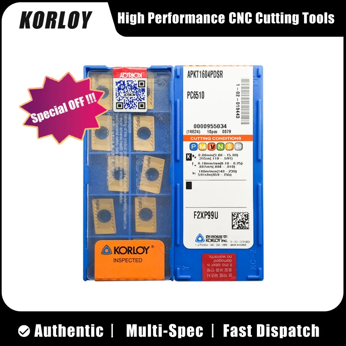 كورلي الأصلي AMS AMS10 AMS1016 AMS1016 HS-3 PC5300 طحن إدراج 10 قطعة