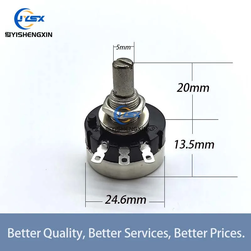 1pcs RV24YN20S B201 B501 B102 B202 B502 B103 B203 B503 B104 B204 B254 B504 B105 500 ohm 10K 20K 50K 100K 200K ohm Potentiometer