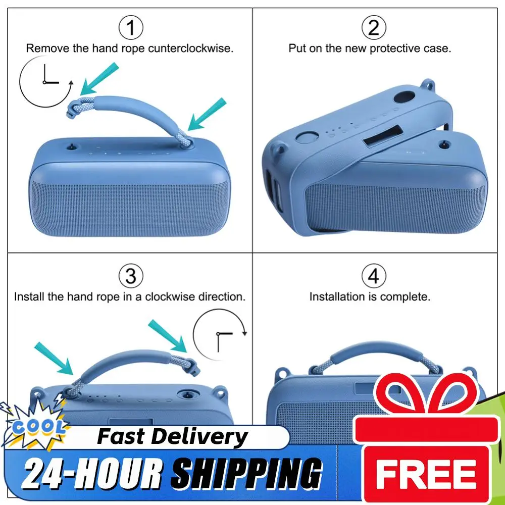 

Силиконовый чехол с защитой от царапин, дорожный чехол с плечевым ремнем, чехол для портативной колонки Bose SoundLink Max