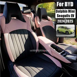 Car Seat Covers For BYD Dolphin Mini Seagulls EV 2024 2025, Leather Car Seat Cover Seat Cushion Protector Replacement