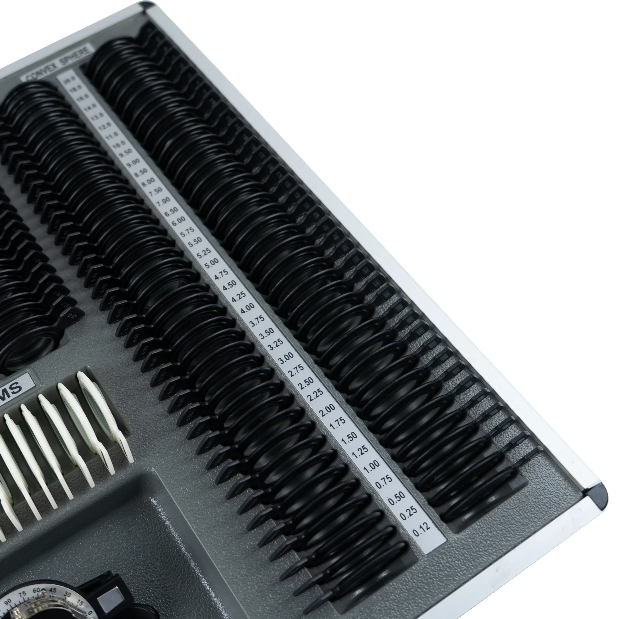 Optometry Box with Metal Ring Test Lenses Optical Testing Tools