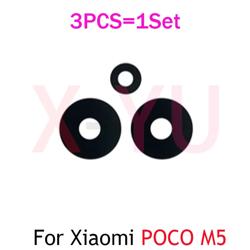 

1Set For Xiaomi POCO X5 M5 M5S F5 Pro Back Rear Camera Lens Glass Cover With Adhesive Sticker Repair Parts