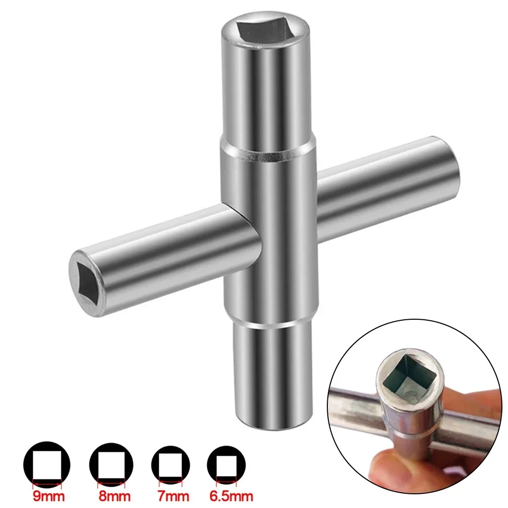 4 IN 1 Universal Faucet Wrench Square Cross Key Wrench Sleeve Socket Multi-Function Key Repair Wrench Bathroom Faucet Wrench