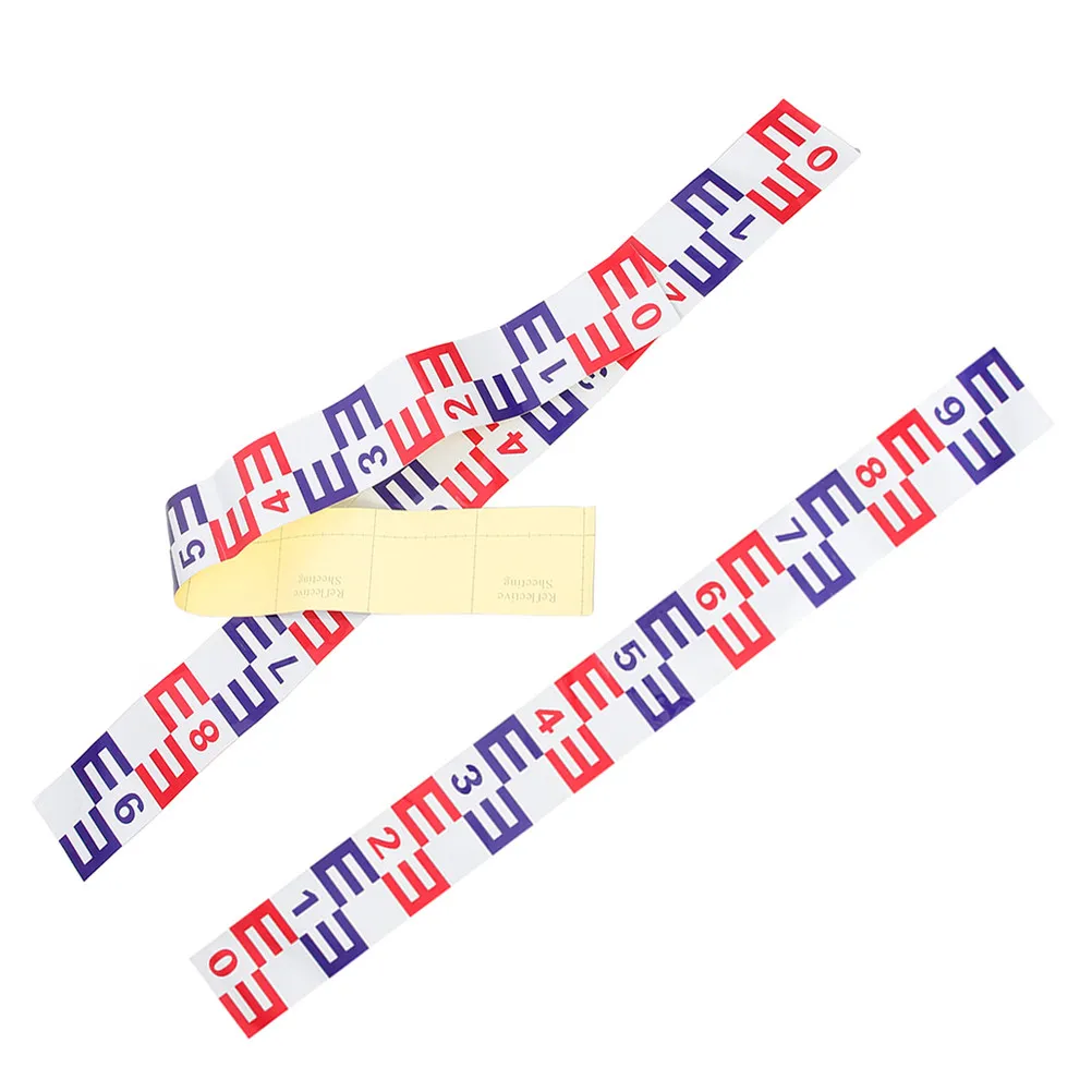 3Pcs Reflective Aluminum Film Water Level Gauge Stickers Self Adhesive Waterproof Water Depth Indicators for Pools Tanks Lakes