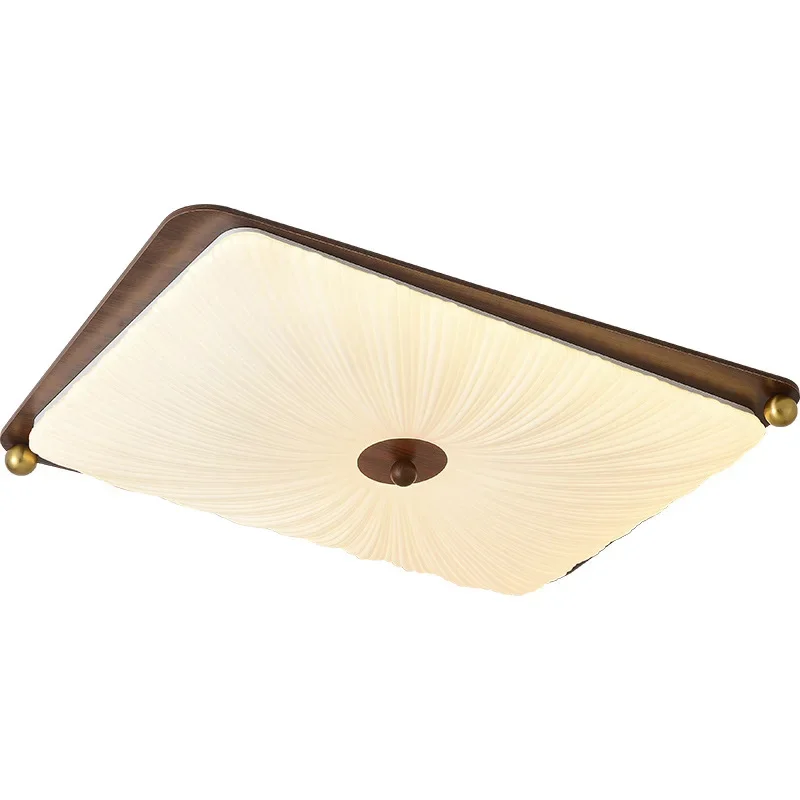 

Medieval ceiling lamp, new Chinese living room solid wood high-end retro lamp
