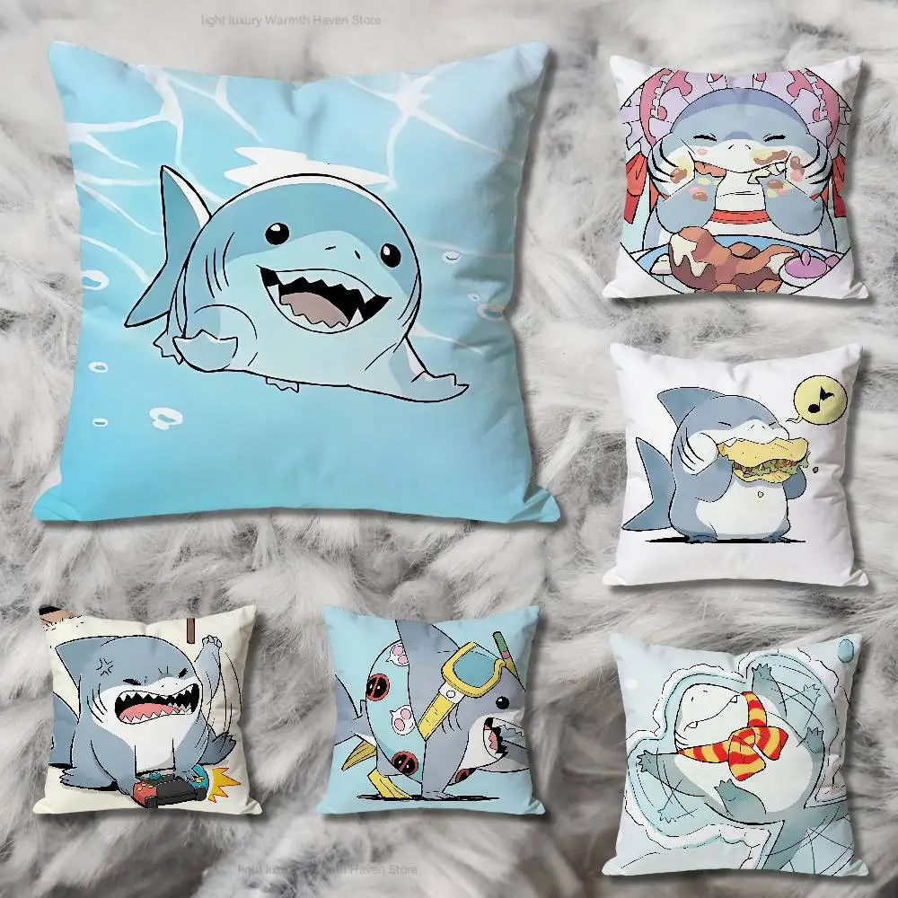 

Cute J-Jeffs-S Shark Various Sizes Square Pillow Case For Car Home Bedchamber Decor Custom Valentine gift