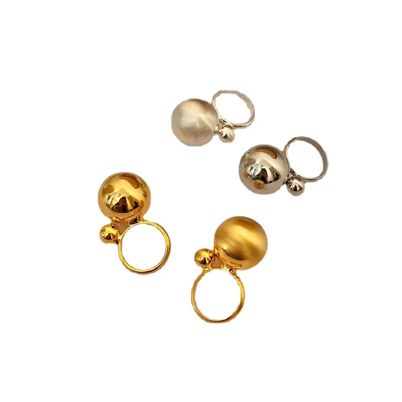 Bilandi Modern Jewelry Popular Design Metal Ball Rings For Girl Women Party Gifts Fashion Accessories Hot Selling 2024 New