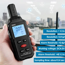 Electromagnetic Radiation Detector Professional 3 in 1 Handheld EMF Reader EMF Meter with Sound Light Alarm Digital LCD for Home
