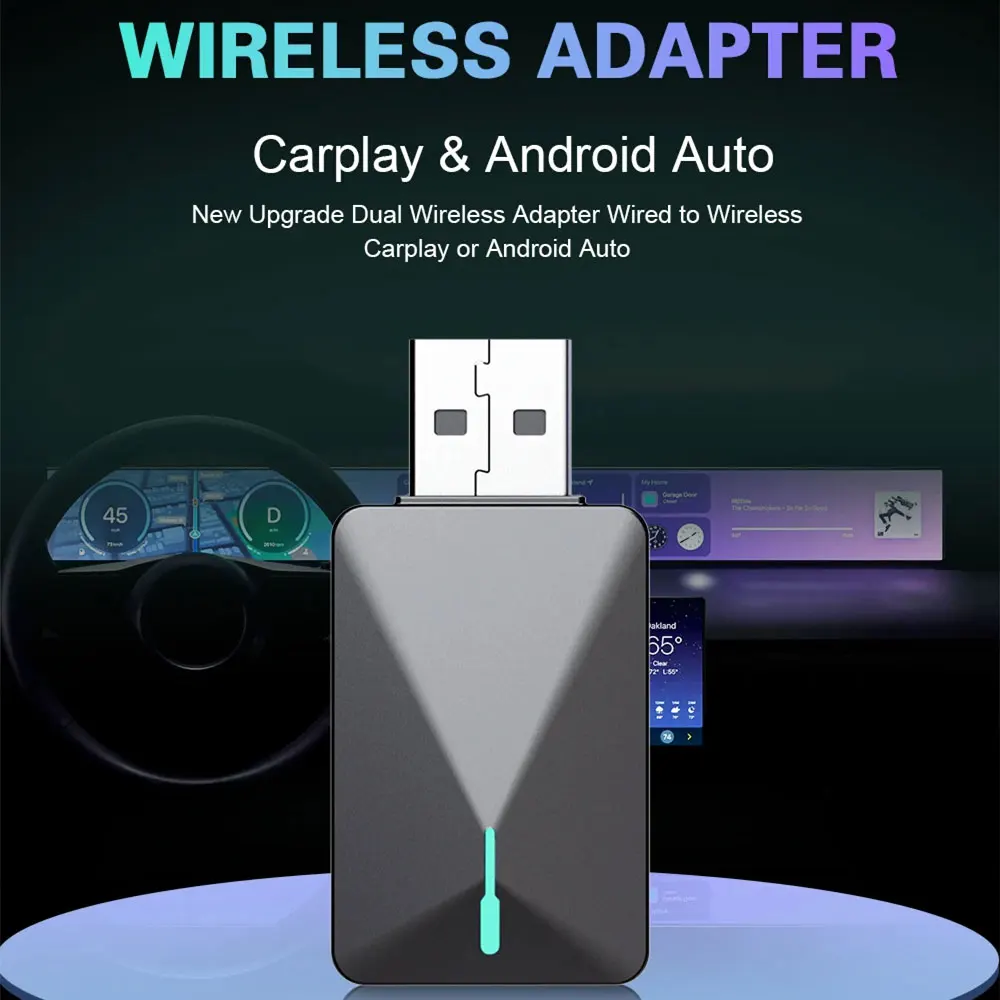 

Новый мини-2 в 1, беспроводной адаптер Carplay, Bluetooth, Wi-Fi, автоматическое подключение, беспроводной Android, автоматический ключ OTA, онлайн-обновление, автомобильная коробка с искусственным интеллектом