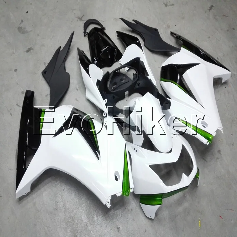 injection Fairings kit for ZX250R EX250 2008 2009 2010 2011 2012 white ZX 250R 08-12 ABS plastic Fairings kit