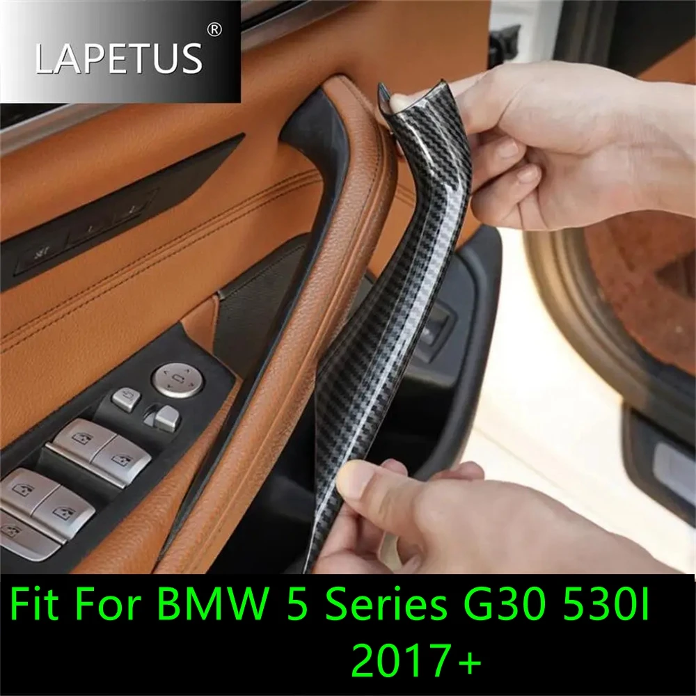 

Car Accessories Front Rear Door Armrest Storage Box Handle Panel Decor Stripes Cover Trim For BMW 5 Series G30 530I 2017 -2023