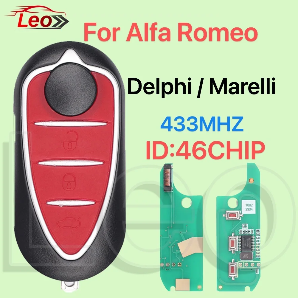

Дистанционный откидной ключ Leo для Fiat Alfa Romeo Giulia Giulietta 2010-2016 DELPHI/MARELLI 433 МГц ID: 46CHIP В наличии в мире.
