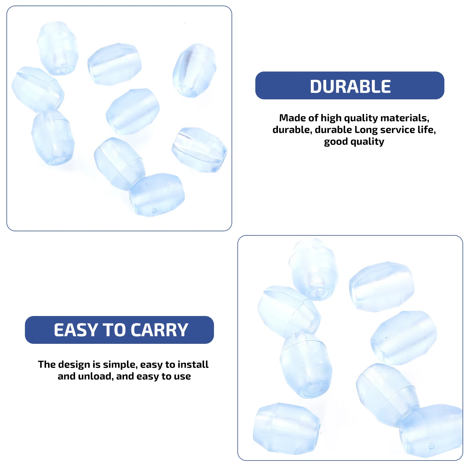

100 Pcs 4MM Transparent Non Slip Feet for Drain Rack Kitchen Sink Protector Drying Basket Grid Rubber Replacement