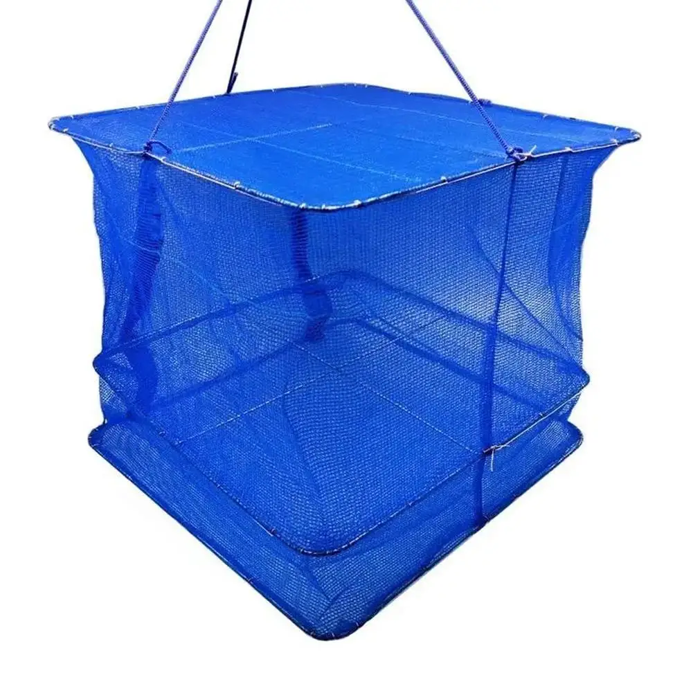 Fish Mesh Hanging Sun Drying Net Folding for Food Multi Fruit Vegetable Shrimp Meat Fishes Herbs Hanger Sun Dehydrator N8V7