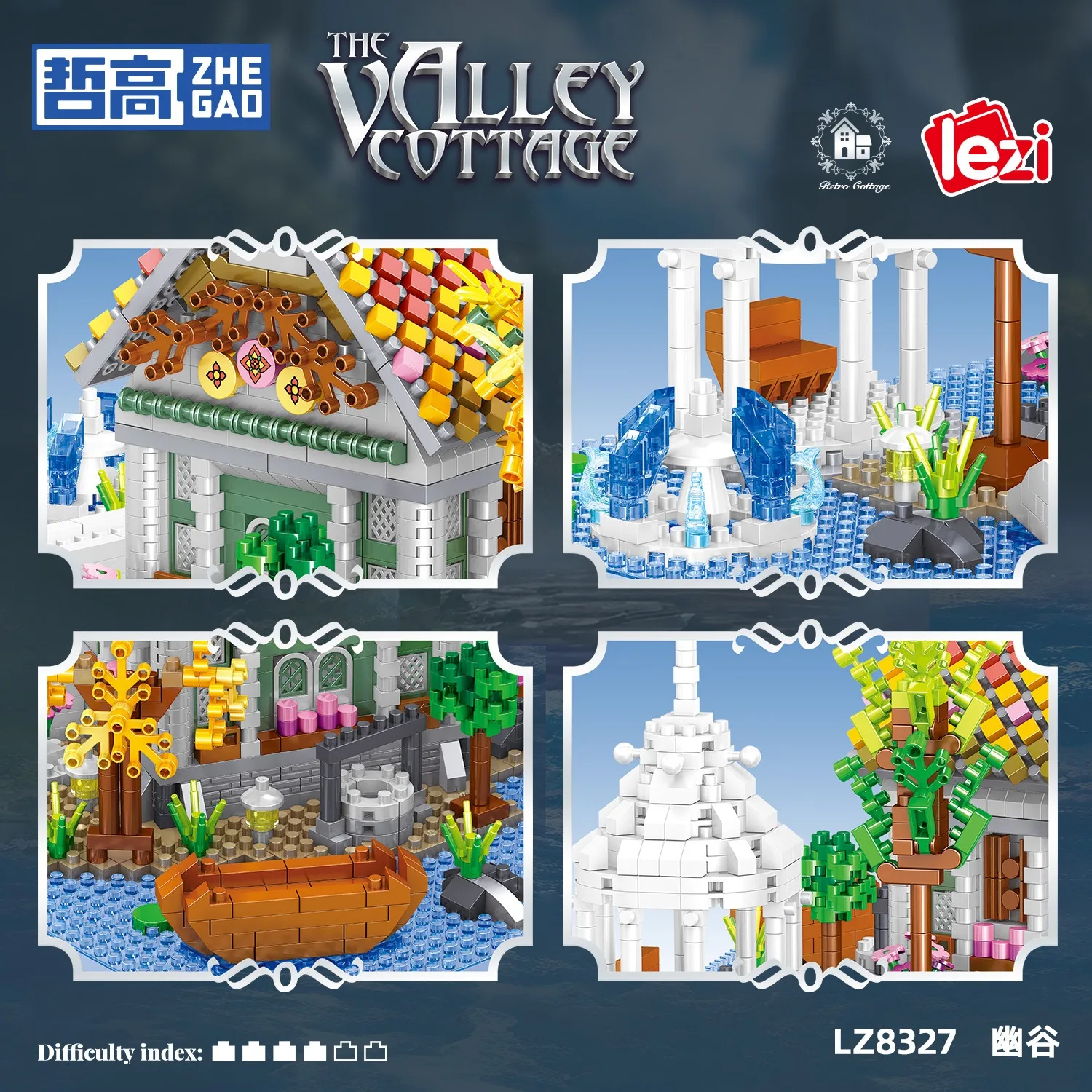 ภาพยนตร์ Modular อาคาร MOC Lord แหวน Valley Cottage Rivendell รุ่น 2710PCS มินิอิฐบล็อกอาคารอิฐปริศนาของเล่น